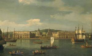 A View of Greenwich from the River circa 1750-2 by Canaletto (Giovanni Antonio Canal) 1697-1768