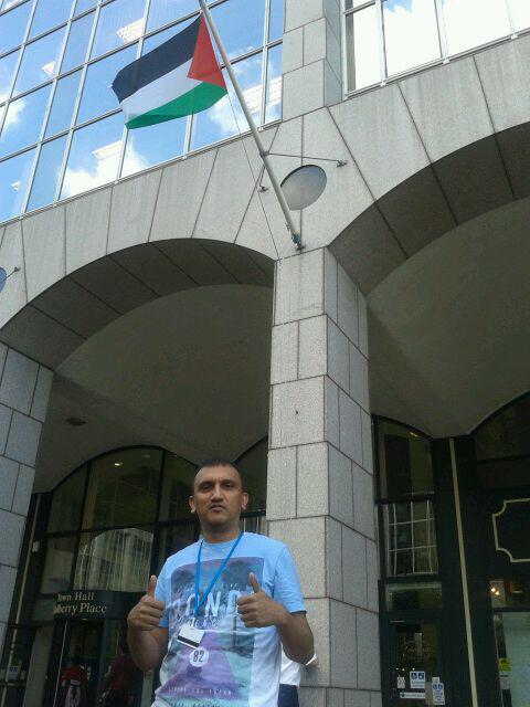 shahed ali, palestinian flag, town hall, tower hamlets